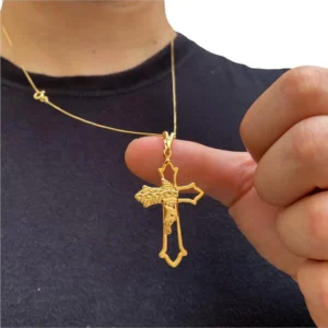 COLAR VENEZIANA MASCULINO CRUZ/JESUS