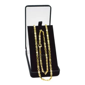 CONJUNTO MASCULINO COLAR E PULSEIRA CORRENTE PIASTRINE