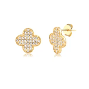 BRINCO TREVO CRAVEJADO ZIRCÔNIA