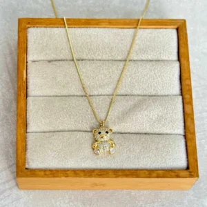 COLAR URSINHO TEDDY CRAVEJADO CRISTAL