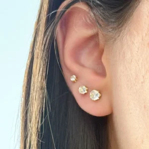 CONJUNTO TRIO BRINCO PONTO DE LUZ PEQUENO DELICADO